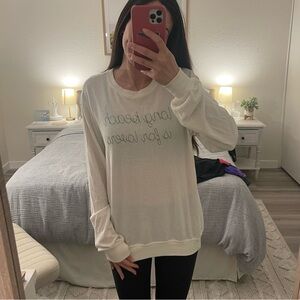 Cozy knit “Long Beach is for lovers” sweater.
